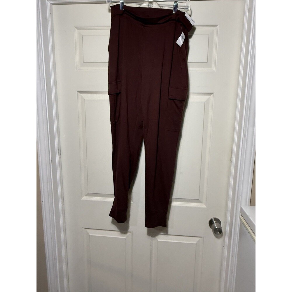 Nwt Burgandy Old Navy Active Mid Rise Jogger Cargo Lightweight M